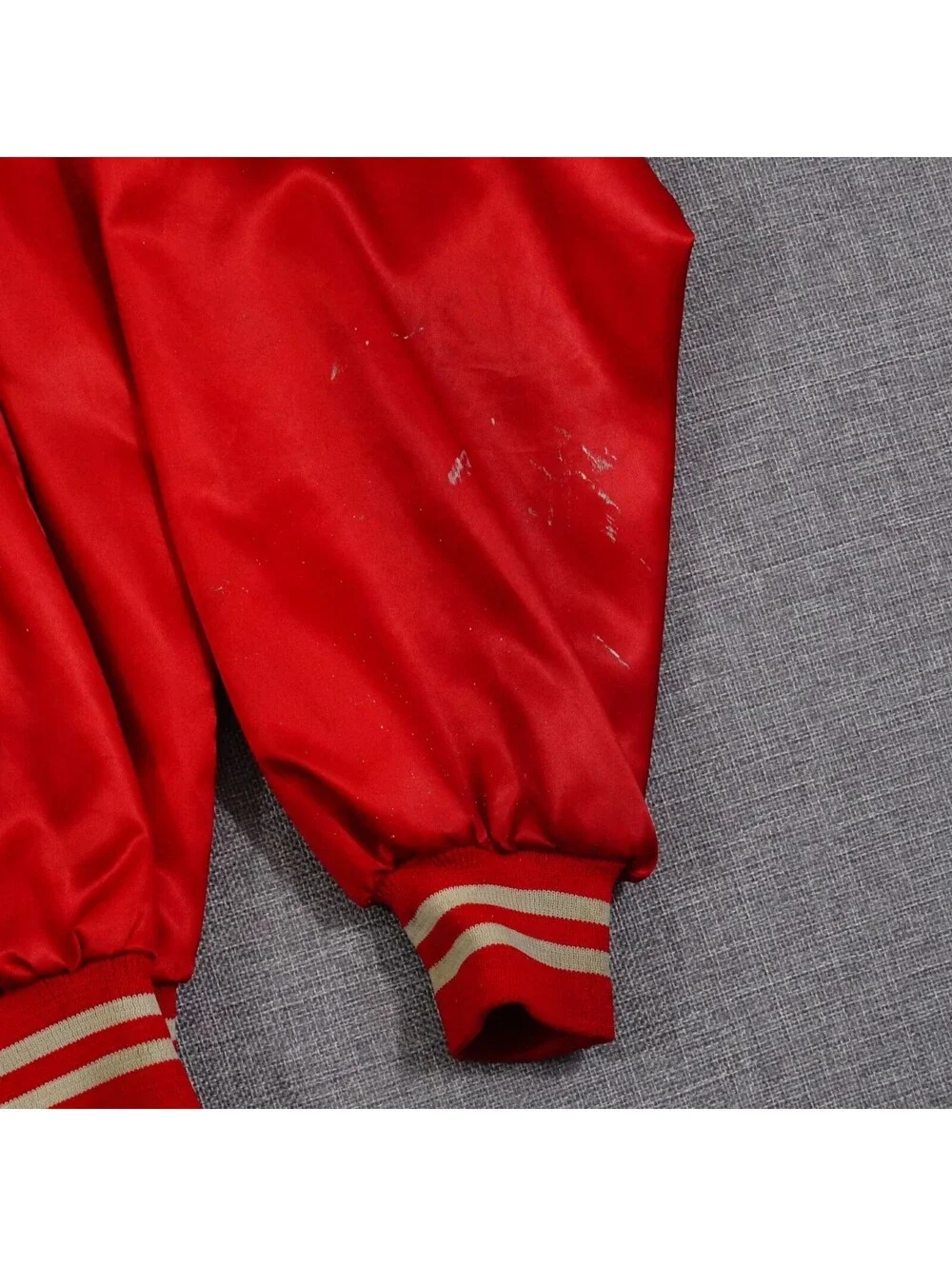 Vintage 80s Red Lightweight Jacket TGI Friday's Nylon Shell Acoba Lining